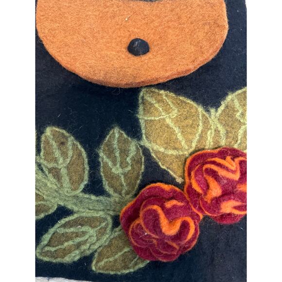 Rising Tide Felted Flower Wool 100% Wool Shoulder Purse Handbag Funky - Picture 2 of 5